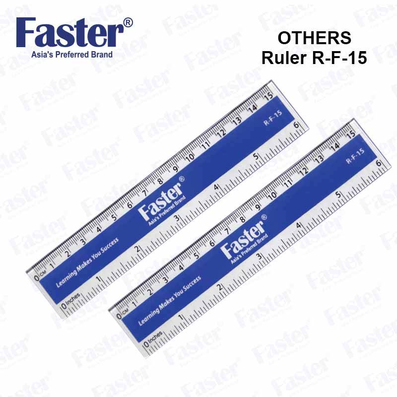 Faster Ruler Faster R-F-15 Faster Ruler 15cm (1 pc, 48 pcs/pp pack, 144 pcs/gross pack)